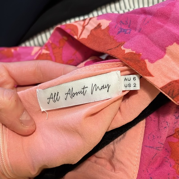 Halter midi pink floral dress - Picture 5 of 5